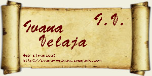 Ivana Velaja vizit kartica